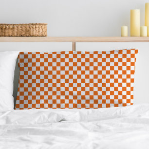 Funda De Cojín Naranja minimalista de control blanco