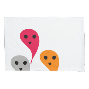 Funda De Cojín Naranja rojo amarillo gris halloween patrón fantas