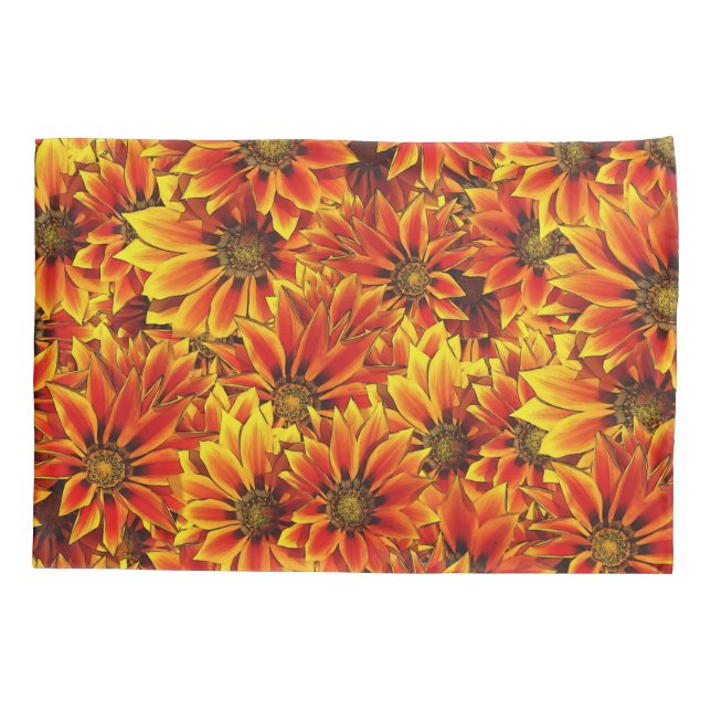 Funda De Cojín Naranja Sunflowers (Reverso)