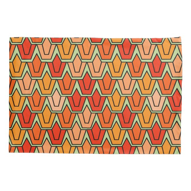 Funda De Cojín Naranja Tulip Field (Reverso)