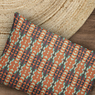 Funda De Cojín Naranja verde Verde azulado Aqua Taupe Beige Patró