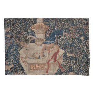 Funda De Cojín Narciso en el Pozo, Tapiz Medieval