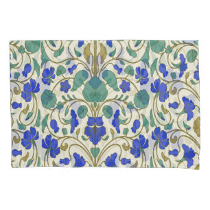 Funda De Cojín Nasturcio floral oriental, patrón elegante.