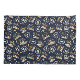 Funda De Cojín Natividad de los Navidades cristianos acuarelas