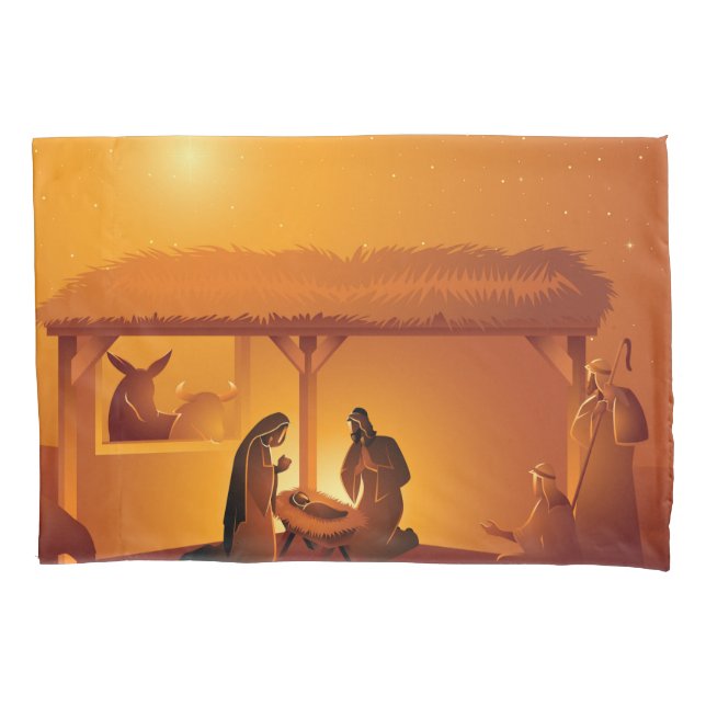 Funda De Cojín Natividad Niño Jesús María José Navidades (Anverso)