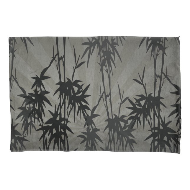 FUNDA DE COJÍN NATURALEZA DE VINTAJE NEGRO DE BAMBÚ (Anverso)