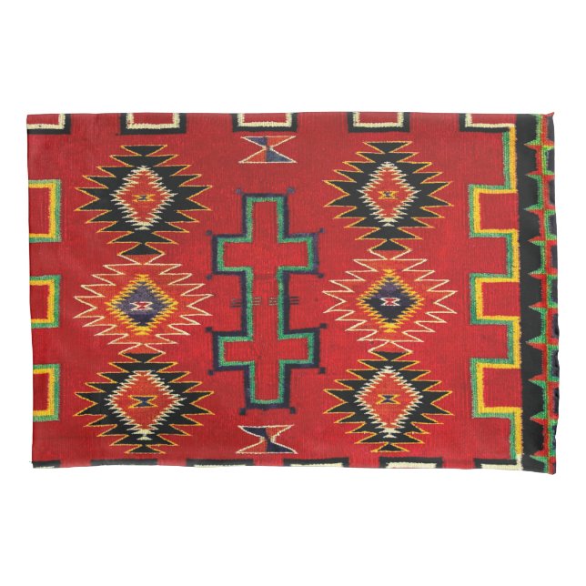 FUNDA DE COJÍN NAVAJO INDIAN 1890 HORSE SADDLE BLANKET (Anverso)