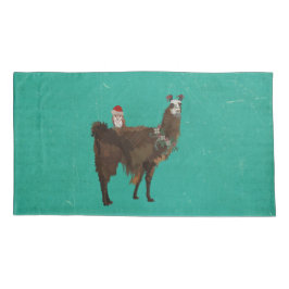 FUNDA DE COJÍN NAVIDAD DE LA LLAMA Y DEL BÚHO