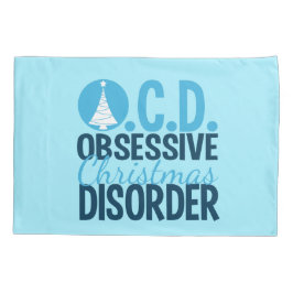 Funda De Cojín Navidad de OCD (azul)