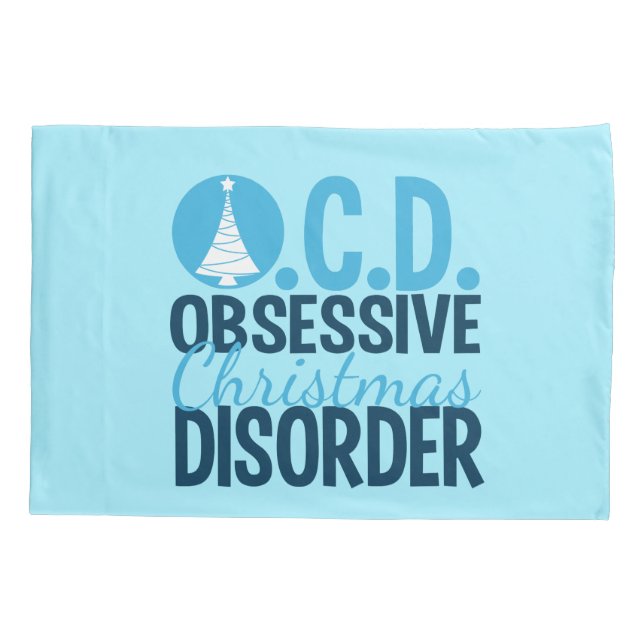 Funda De Cojín Navidad de OCD (azul) (Reverso)