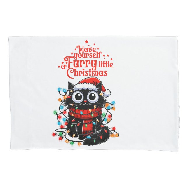 Funda De Cojín Navidad Peluda Pequeña (Anverso)