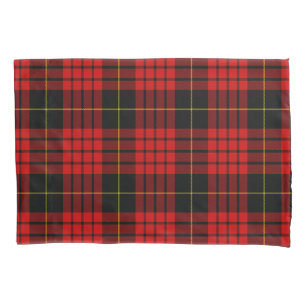 Funda De Cojín Navidad rojo del país de la tela escocesa de