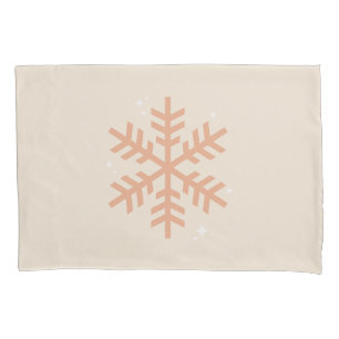 Funda De Cojín Navidades Beige copo de nieve