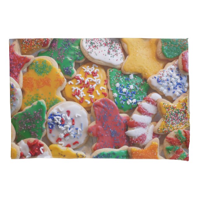 Funda De Cojín Navidades Cookies En Coloridas Vacaciones (Anverso)