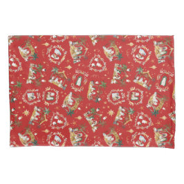 Funda De Cojín Navidades cristianos acuarela natividad roja