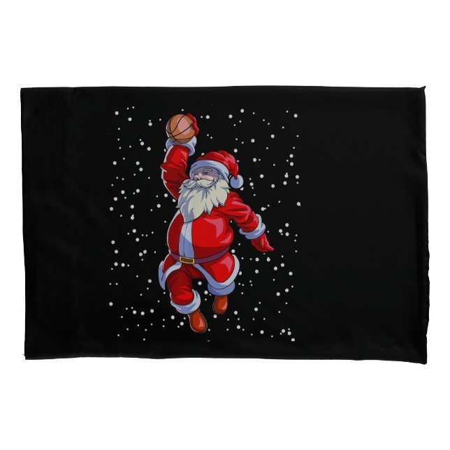 Funda De Cojín Navidades de baloncesto hombres camisetas niños ba (Anverso)