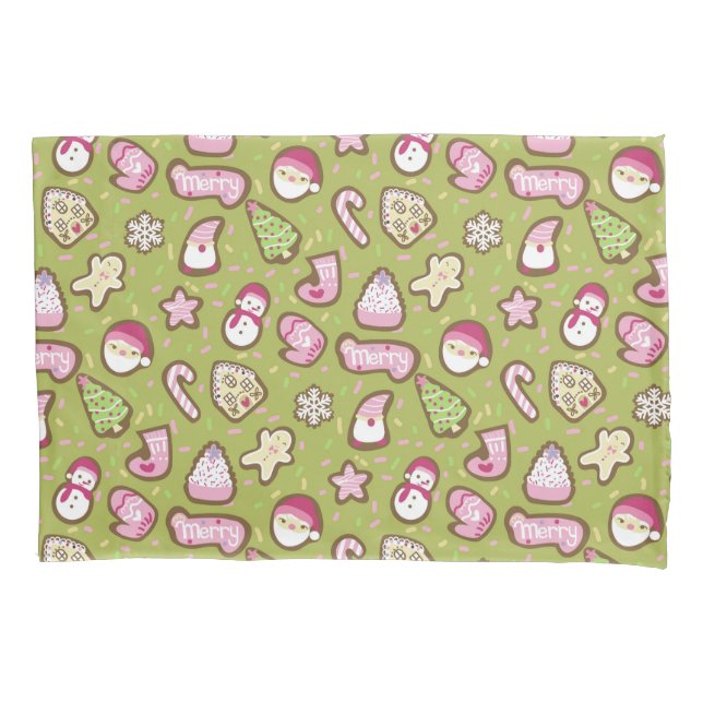Funda De Cojín Navidades de cookies Green (Anverso)