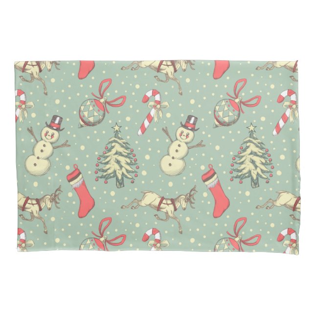 Funda De Cojín Navidades de estilo vintage (Anverso)