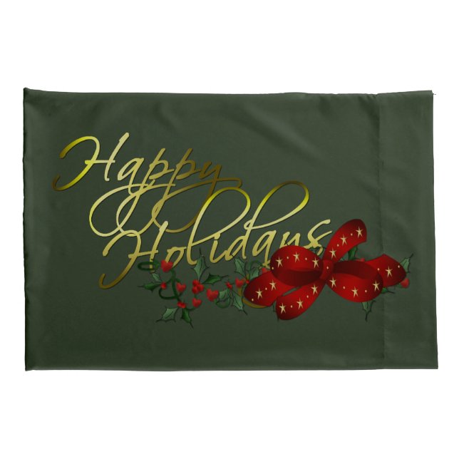 Funda De Cojín Navidades de Felices Fiestas (Reverso-derecho)