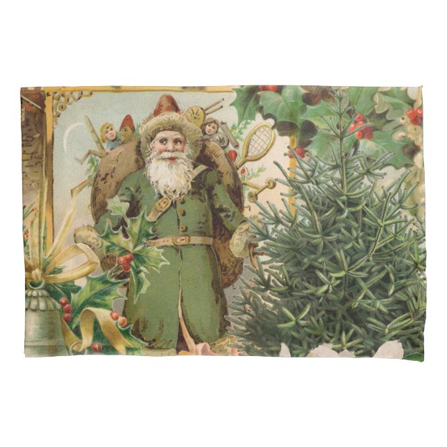 Funda De Cojín Navidades de Santa Claus Bellas Artes Antiguas (Anverso-izquierdo)