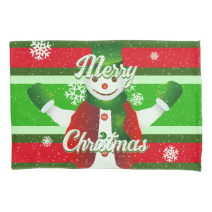Funda De Cojín Navidades de Snowman festivos y divertidos