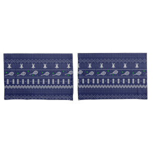 Funda De Cojín Navidades de tenis Patrón de punto de sudor Azul