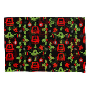 Funda De Cojín Navidades del canal Xmas en lanchas estrechas