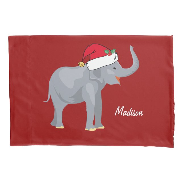 Funda De Cojín Navidades educados Elefante Niños Personalizado Re (Anverso)