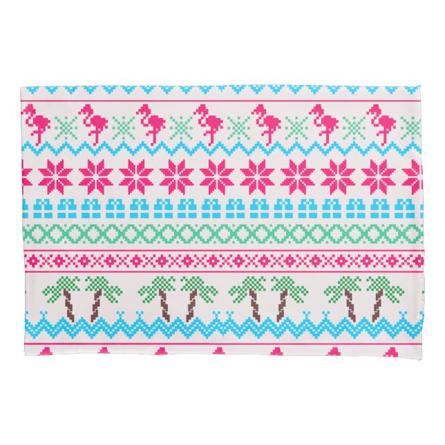 Funda De Cojín Navidades feos sudan flamenco tropical (Anverso)