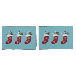 Funda De Cojín Navidades Festividades Rojas Valoran El Azul