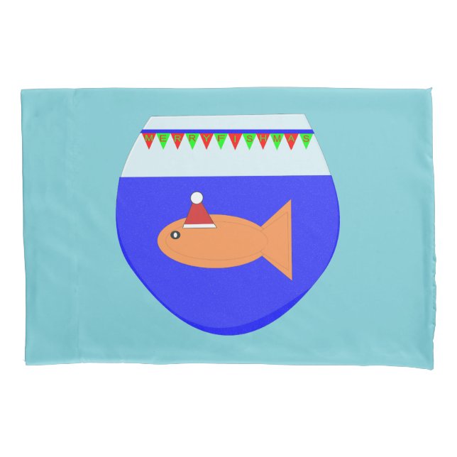Funda De Cojín Navidades Fiesta Goldfish Personalizado Pillowcase (Anverso)