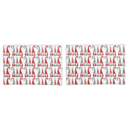 Funda De Cojín Navidades Gnomes Patrón Polka Blanco Rojo Punto At