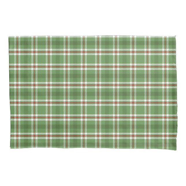 Funda De Cojín Navidades Green Rustic Holiday Plaid Farmhouse (Anverso)