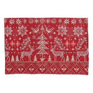 Funda De Cojín Navidades nórdicos bordados