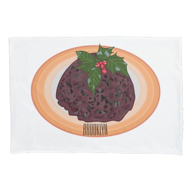 Funda De Cojín Navidades pudding personalizado ilustracion (Anverso)