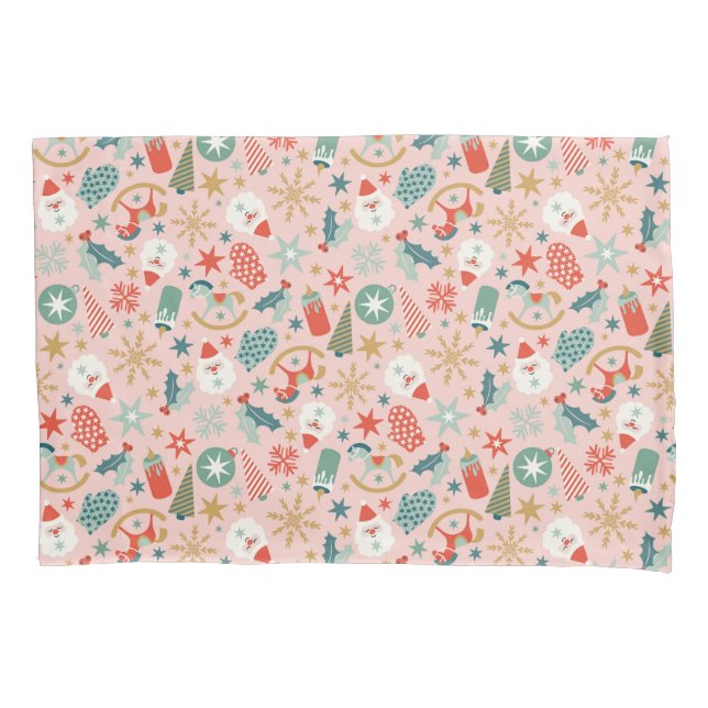 Funda De Cojín Navidades Retro Pastel (Anverso)
