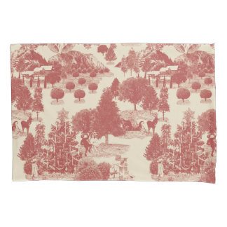 Funda De Cojín Navidades rojos y crema profundo en el país de las