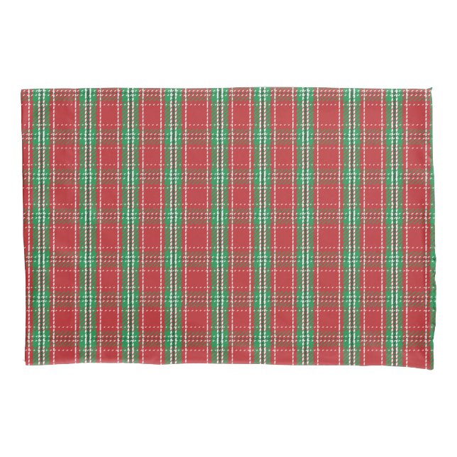 Funda De Cojín Navidades Rustic Farmhouse Holiday Red Plaid (Anverso)