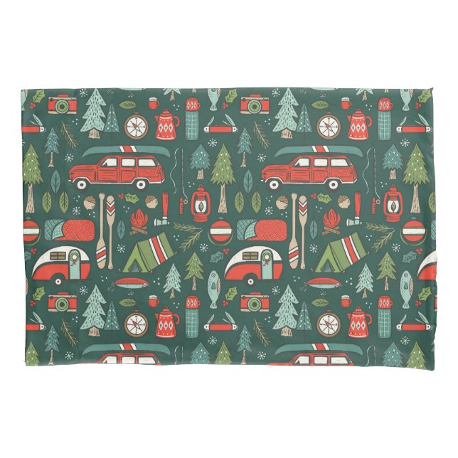Funda De Cojín Navidades Rústicos Camping Pillowcase (Anverso-izquierdo)