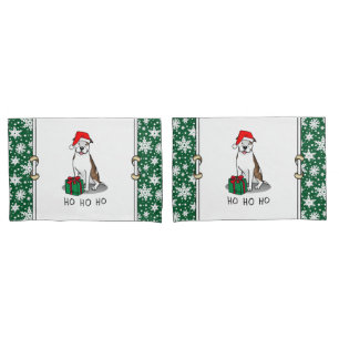 Funda De Cojín Navidades Santa Pit Bull (izquierda romano le whit
