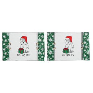 Funda De Cojín Navidades Santa West Highland White Terrier Westie