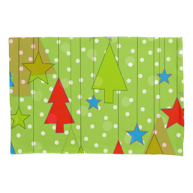 Funda De Cojín Navidades verdes y blancos (Anverso)