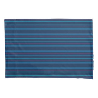 Funda De Cojín Navy Blue Lines Stripes Pillow Case Nautical