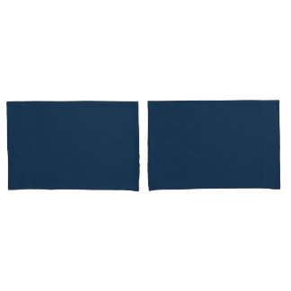 Funda De Cojín Navy Blue Pillowcases – Solid Color Bedroom Pillow