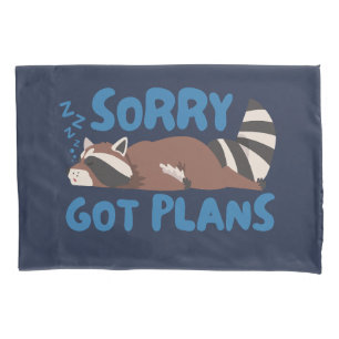 Funda De Cojín Navy lamenta tener planes raccoon divertidos