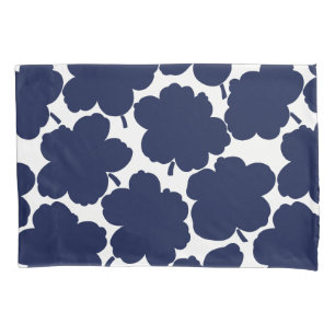 Funda De Cojín Negrita Florencia Monocromo Naval Blanco
