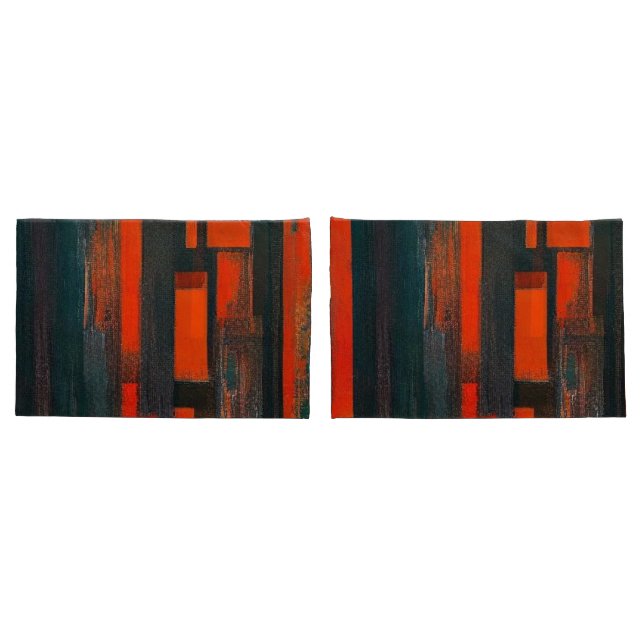 Funda De Cojín Negrita Resumen de arte rojo y negro (Reverso-Set)