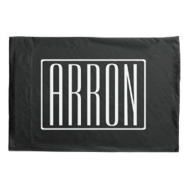 Funda De Cojín Negrita y moderna tu nombre o palabra | Blanco sob