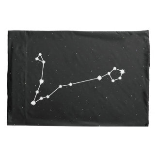 Funda De Cojín Negro moderno y blanco de la constelación del
