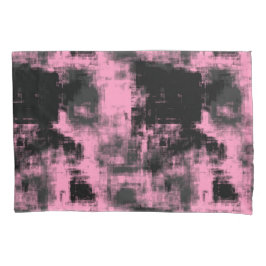 Funda De Cojín Negro rosa y gris